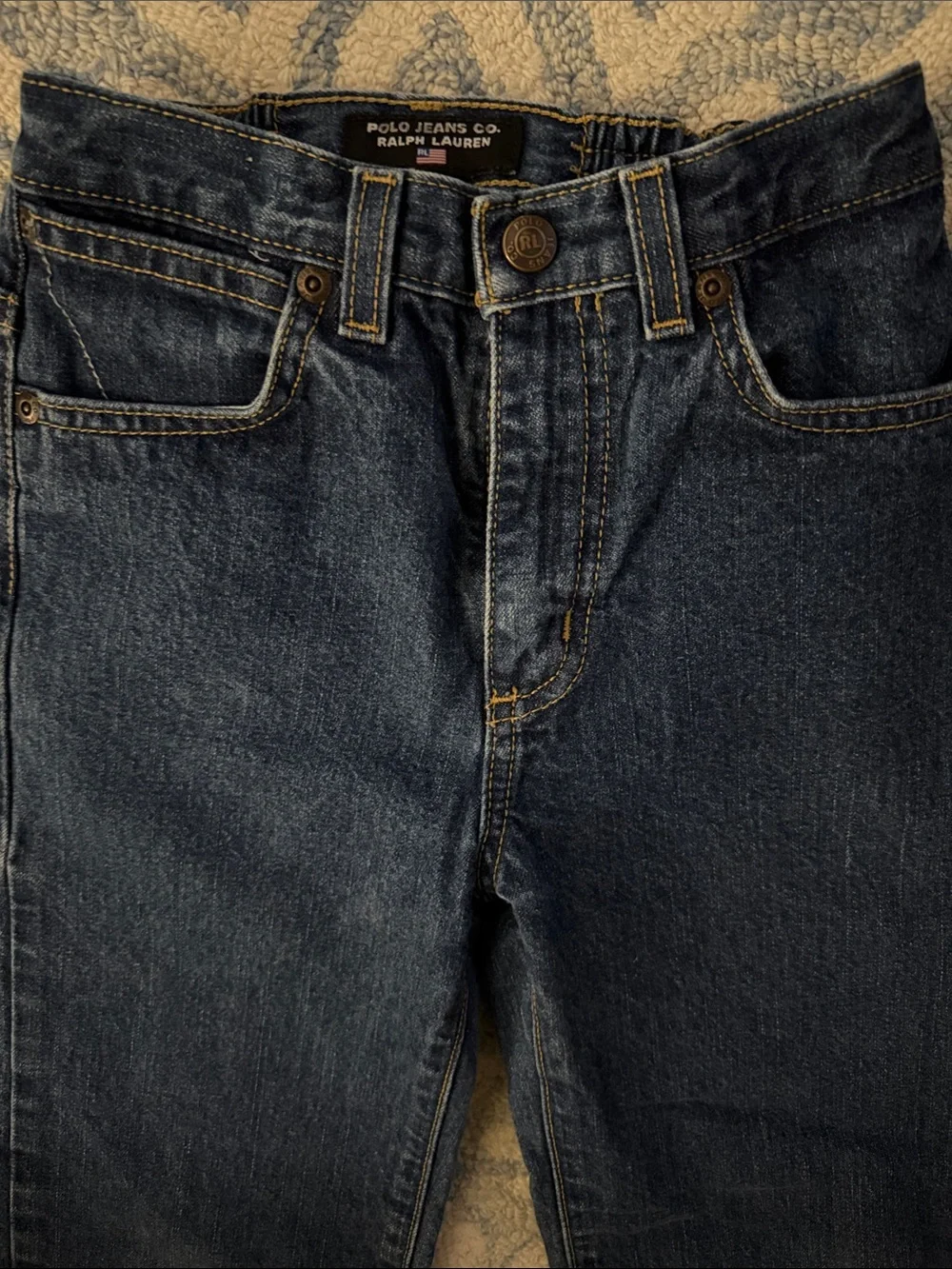 Ralph Lauren Dark Blue Kids Straight-Leg Jeans